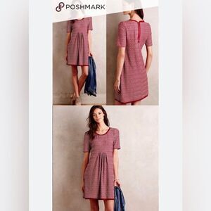 Anthropologie Maeve Red & White Dora Dress | size medium